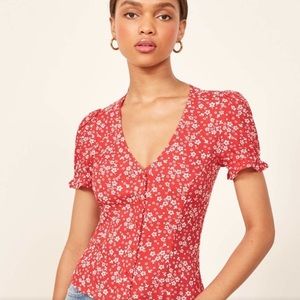 REFORMATION Allegra Top XS